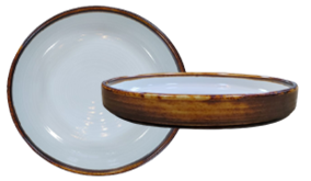 White Sand- Walled Plate 20cm x H: 3cm