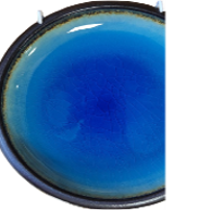 Crackled Glaze Concave Bowl 15cm - Sky Blue