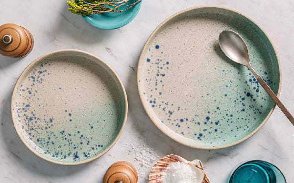 Speckled Blue -Walled Plate 23 cm