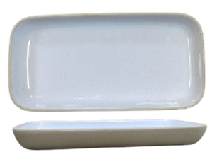 Speckled White- Rectangular Plate 26x13xH3cm