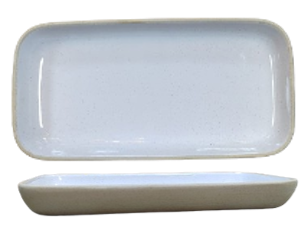 Speckled White- Rectangular Plate 26x13xH3cm