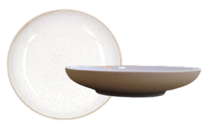 Speckled White -Coupe Bowl 19.5 cm