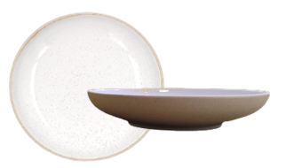 Speckled White Coupe Bowl 19.5 cm
