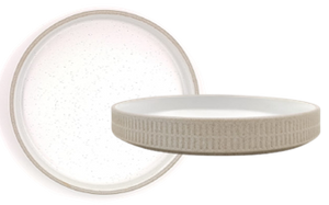 Speckled White- Walled Plate 22.3 cm