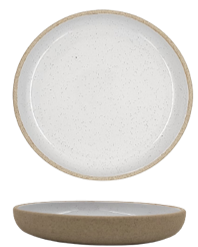 Speckled White- Coupe Plate 23.5 x H:3 cm