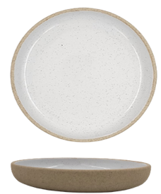 Speckled White- Coupe Plate 25.5 cm