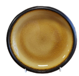 Crackled Glaze Concave Bowl 15cm - Sunshine Yellow