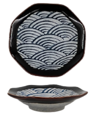 Waves- Octagonal Dip Dish 8.8x8.8x2cm