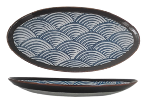 Waves-Oval Coupe Plate 28x14.5x3.6cm