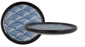 Waves- Walled Plate 21.5cm