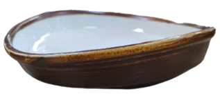 White Sand- Irregular Deep Coupe Bowl 25.5 x 23.5 x 5.5cm