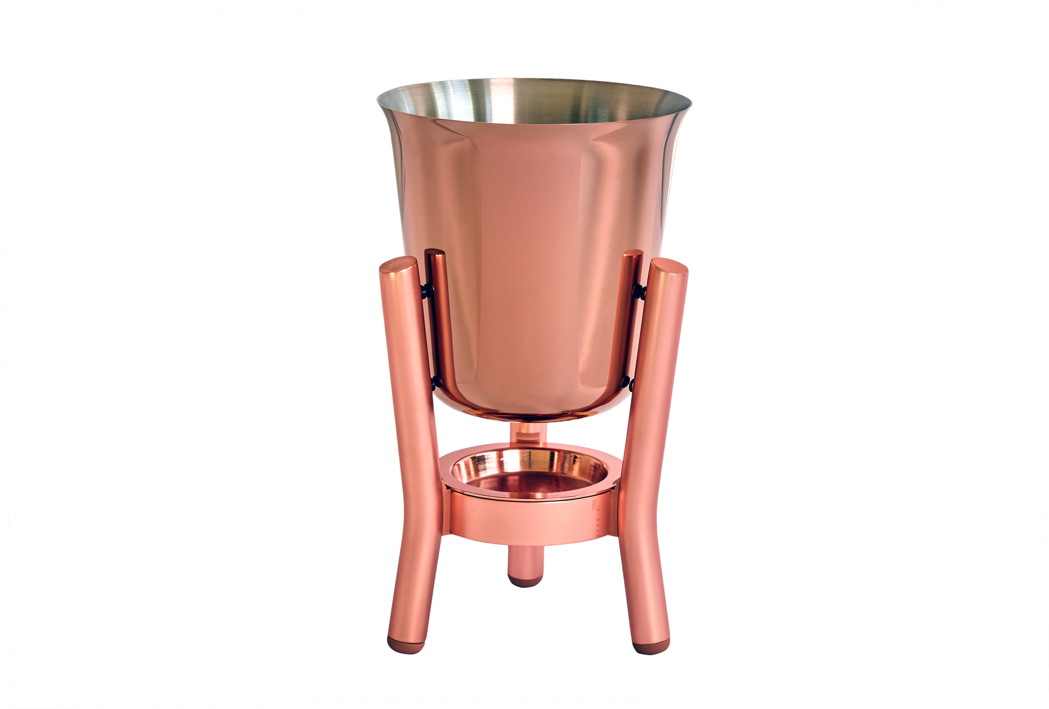 PVD Copper coated Stainless Steel Champagne Cooler with Copper Stand