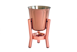 PVD Copper coated Stainless Steel Champagne Cooler with Copper Stand