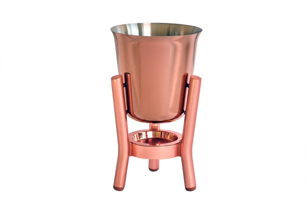 PVD Copper coated Stainless Steel Champagne Cooler with Copper Stand