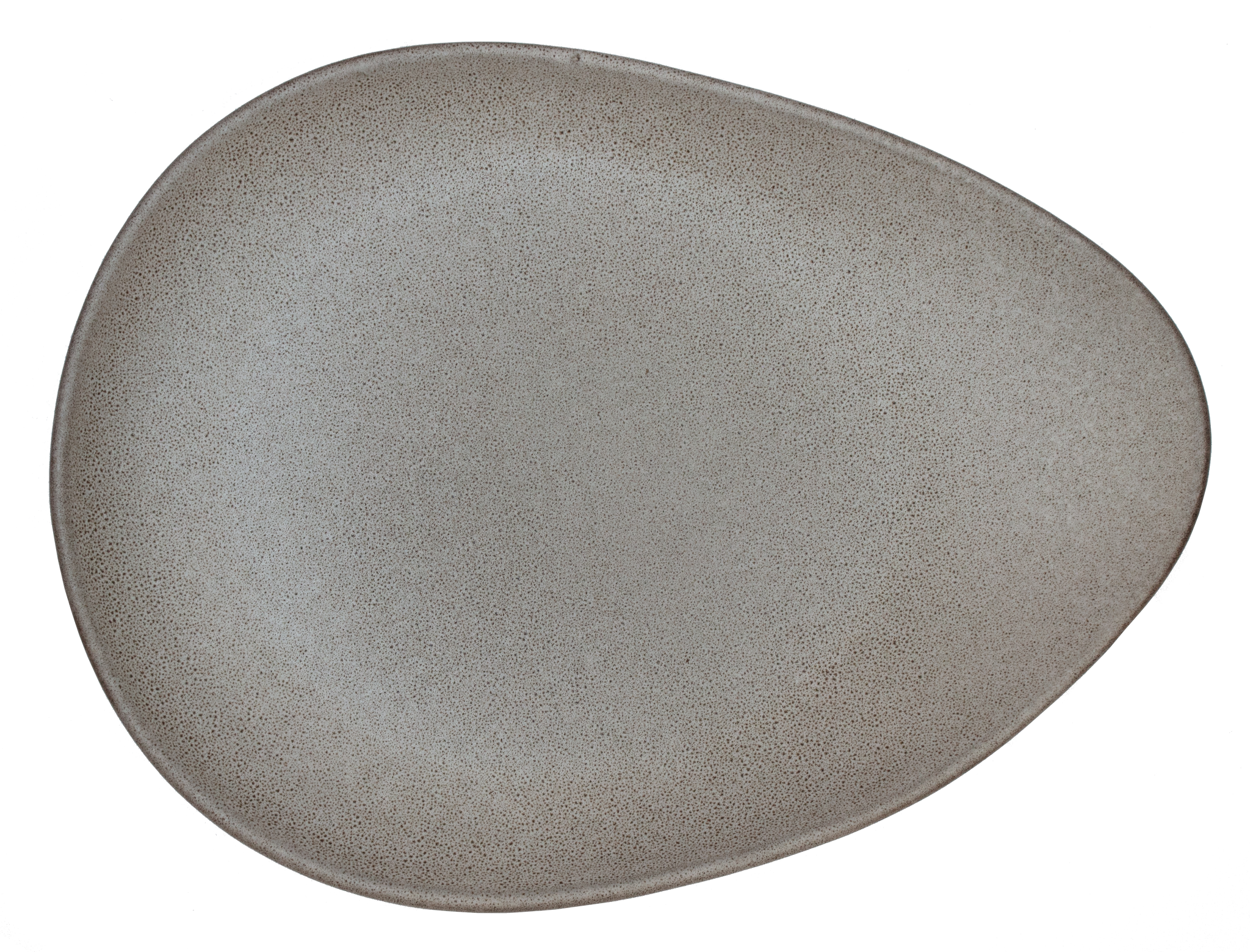 Moonlight Grey -Oval Appetizer Plate Plain 22 x 16.5 x 1.7cm