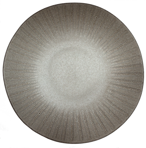 Moonlight Grey-Large Low Bowl Embossed 30 x H:5cm