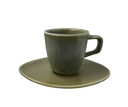 Olive Espresso Cup and Saucer