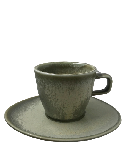 Olive- Tea Cup and Saucer