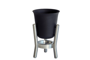 Matt Black Champagne Cooler with Stainless Steel Stand