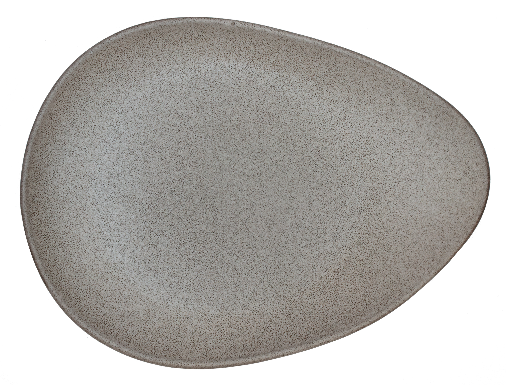 Moonlight Grey -Oval Salad Plate Plain 26 x 19.5cm