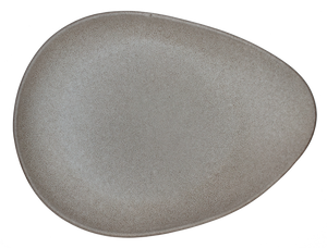 Moonlight Grey -Oval Salad Plate Plain 26 x 19.5cm
