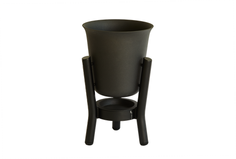 Matt Black Champagne Cooler with Matt Black Stand