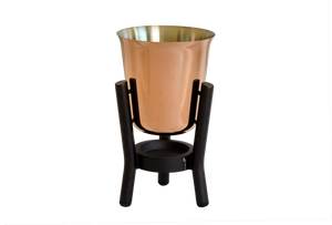 PVD Copper coated Stainless Steel Champagne Cooler with Matt Black Stand