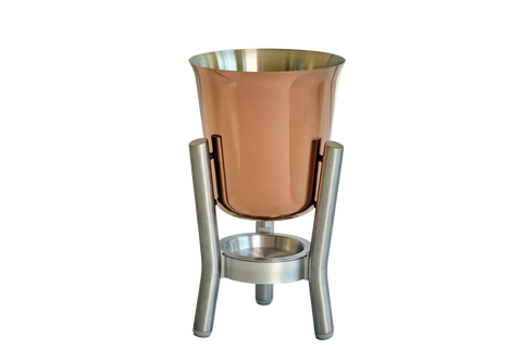 PVD Copper coated Stainless Steel Champagne Cooler with Stainless Steel Stand