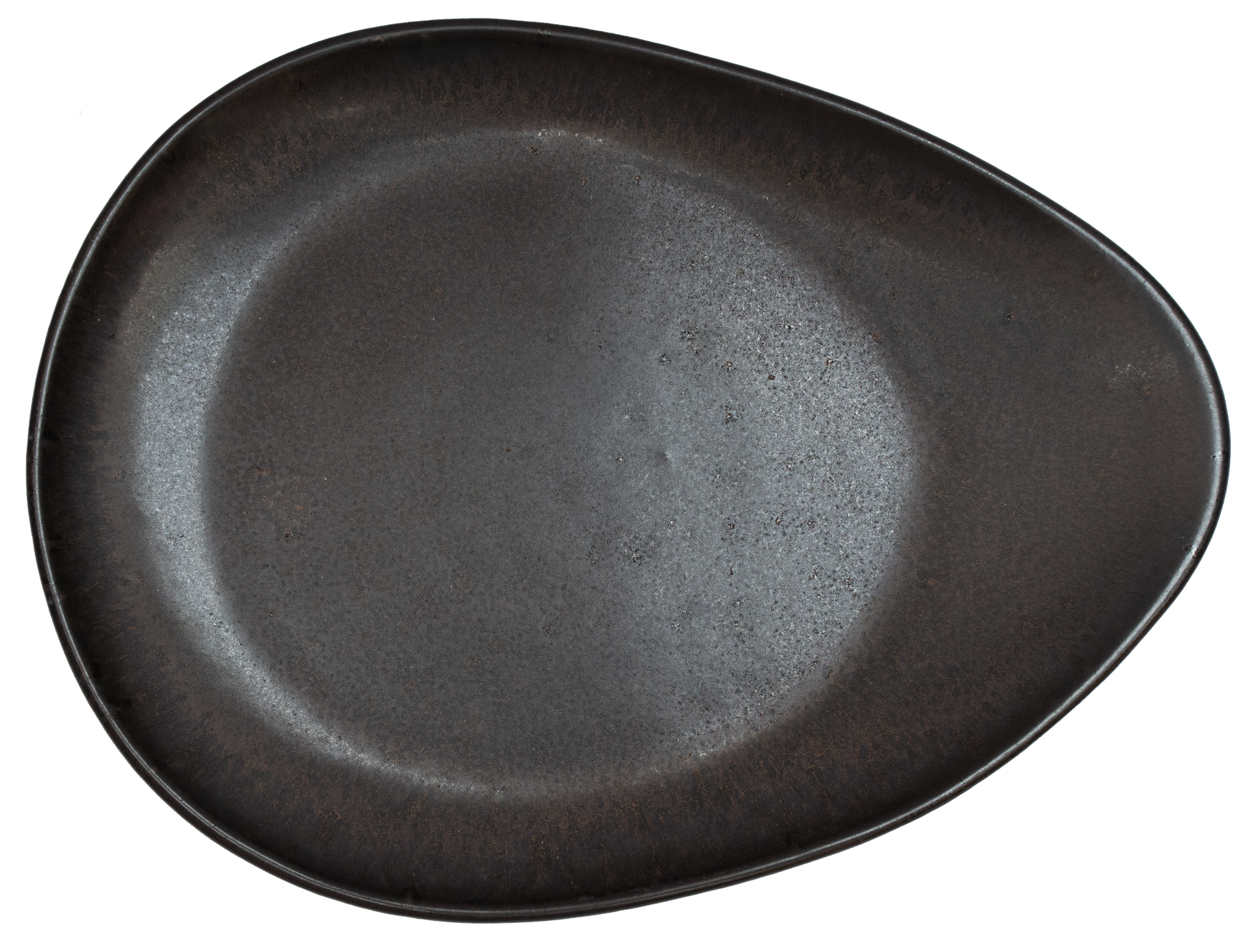 Midnight Black- Oval Salad Plate Plain 26 x 19.5cm