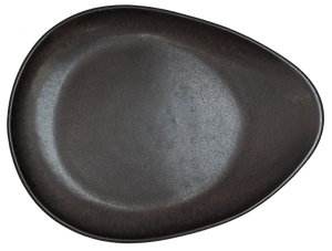 Midnight Black- Oval Salad Plate Plain 26 x 19.5cm