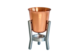 100% Copper Champagne Cooler with Stainless Steel Stand