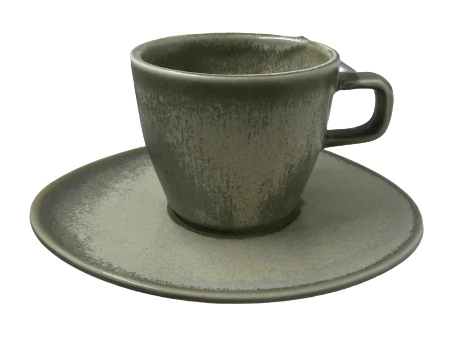 Olive- Espresso Cup and Saucer