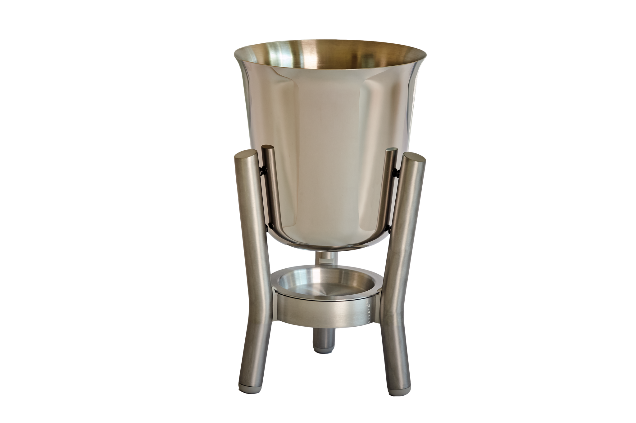 Stainless Steel Mirror Finish Champagne Cooler with Stainless Steel Stand
