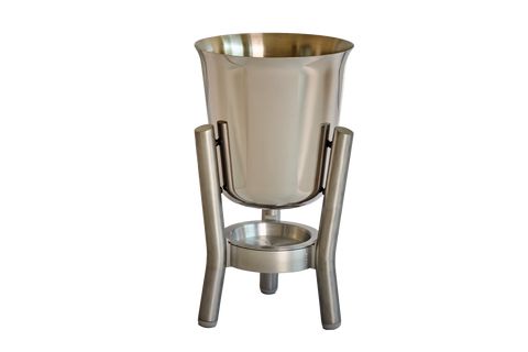 Stainless Steel Mirror Finish Champagne Cooler with Stainless Steel Stand