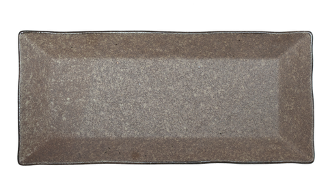 Earth Dark Brown-Rectangular Platter 27cm x 12cm